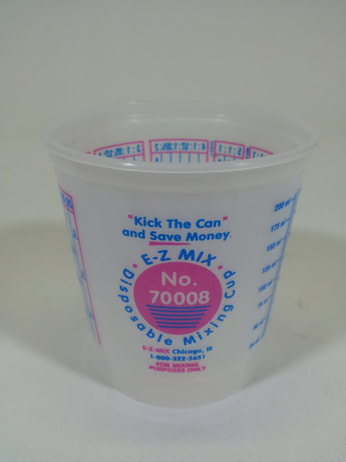 E-Z Mix 70008 1/2 Pint, Plastic, Disposable Mixing Cup - Case of 100
