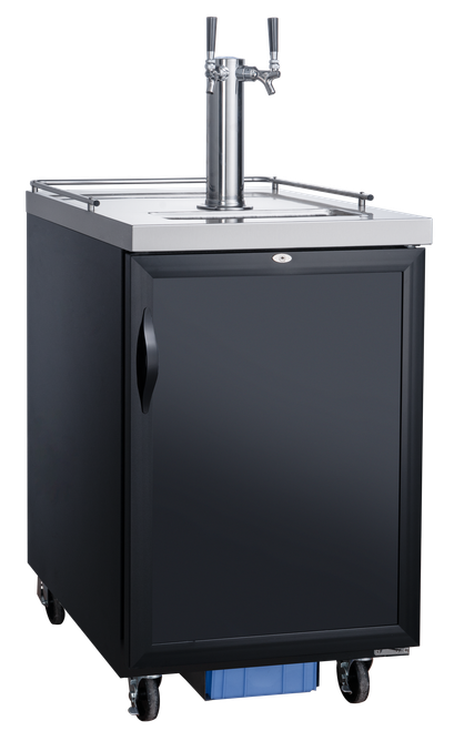 Dukers DKB23-M1 dual tap commercial kegerator beer dispenser