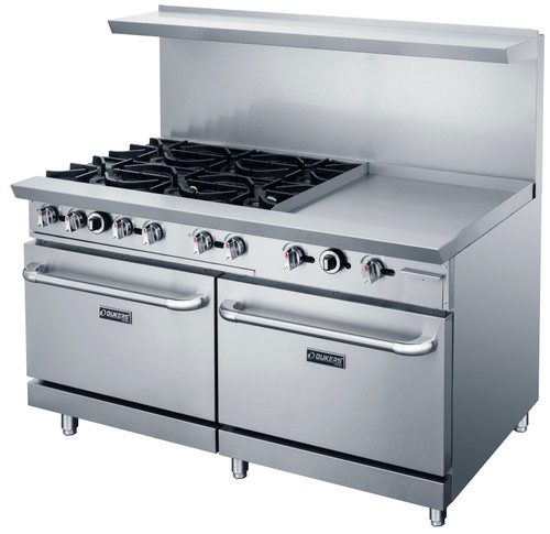 Dukers DCR60-6B24GM commercial gas range front view