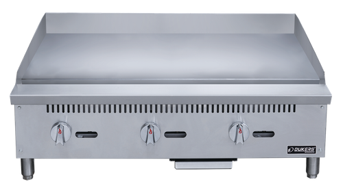 Dukers DCGMA36 36 inch commercial gas griddle with 3 burners