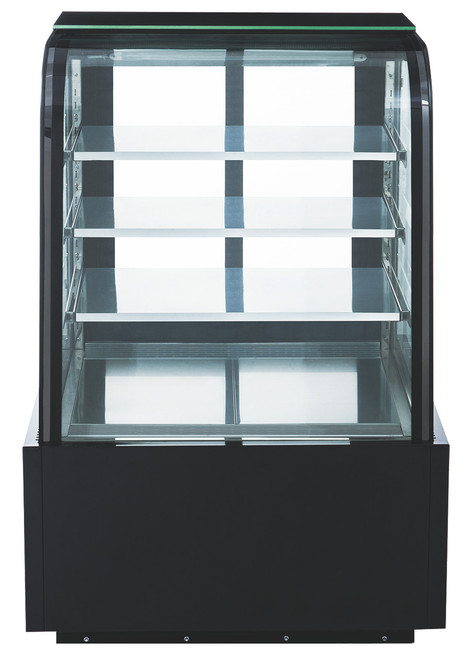 Dukers DDM48R-CB 48 inch curved glass refrigerated display showcase
