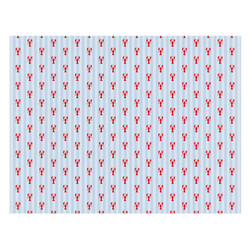 Baby Blanket - Blue Stripes + Lobsters