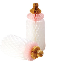 Baby Bottle Honeycomb Set - Pink
