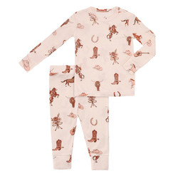Two-Piece Long Sleeve PJ Set - Cowgirl