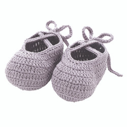 Knit Ballerina Baby Booties - Purple