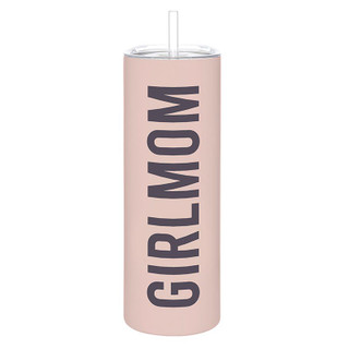 Matte Skinny Tumbler With Straw - Girl Mom