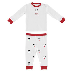 Waffle Knit Two-Piece Pajama Set - Santa's Favorite 6-12 mo