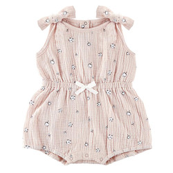 Tie Shoulder Cinch Waist Romper - Blossom