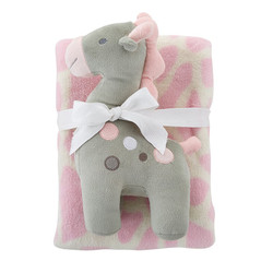 Blanket Toy Set - Pink Giraffe