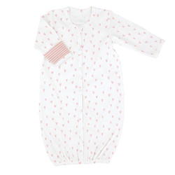 Gown - Pink Heart Stripe Newborn