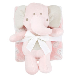 Blanket Toy Set - Pink Elephant
