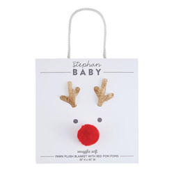 Plush Blanket with Gift Box - Reindeer