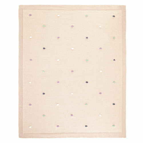 Knit Pom Pom Blanket