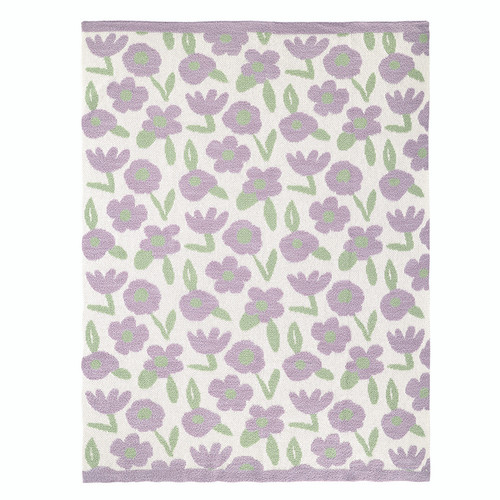 Plush Blanket - Purple Floral