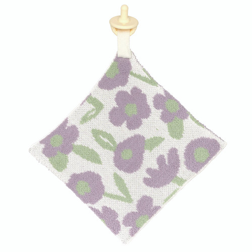 Plush Pacifier Blankie - Purple Floral