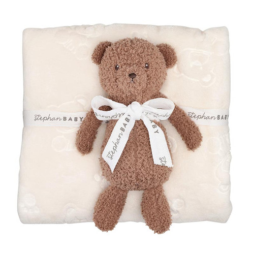 Fleece Blanket + Plush Toy - Bear