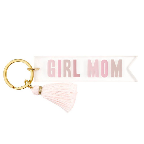 Acrylic Key Tag - Girl Mom