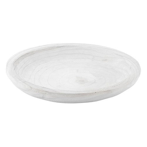 Paulownia Medium Bowl - White Wash