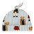 Knotted Hat - Bear + Blue Stripes