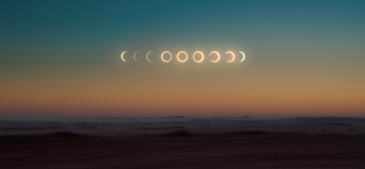 composite image of solar eclipse