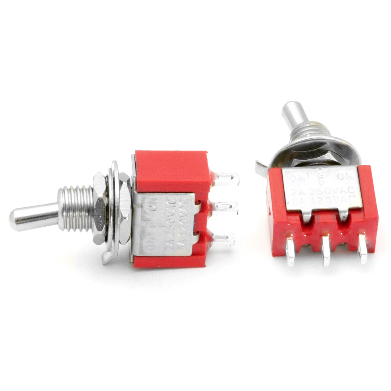 SPDT On Off On Switch - Solder Lug - Short Shaft - Love My Switches