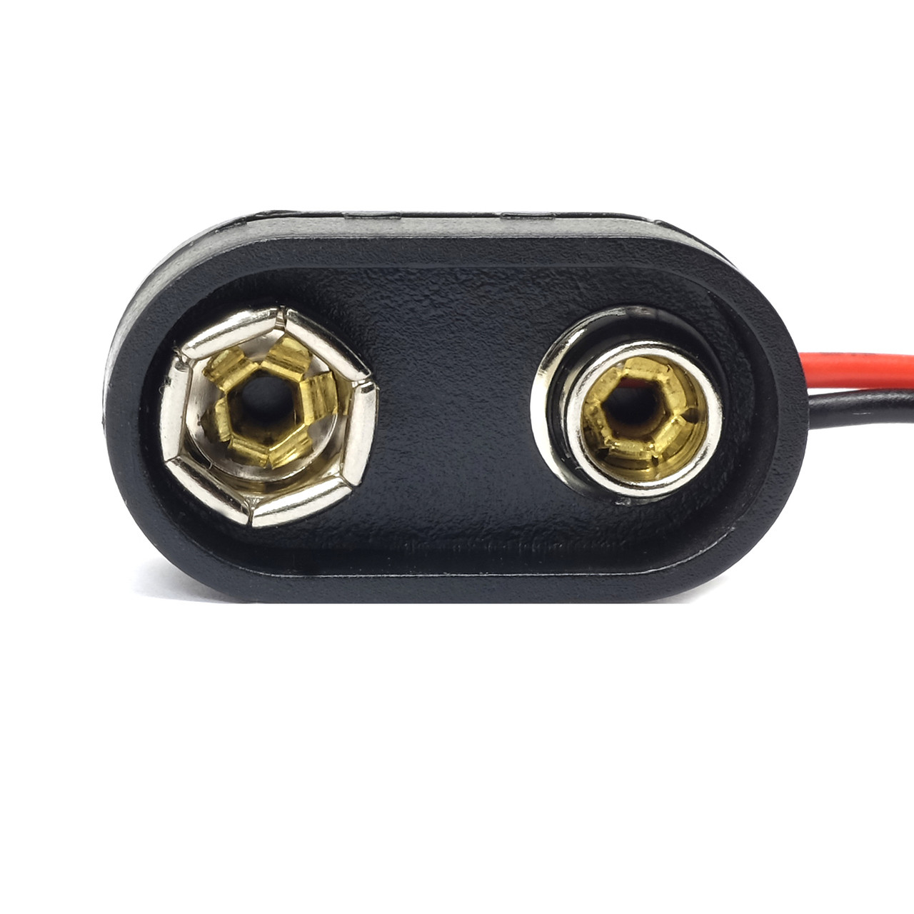 9V Battery Snap - Hard Shell - Side Wire - Extra Collar