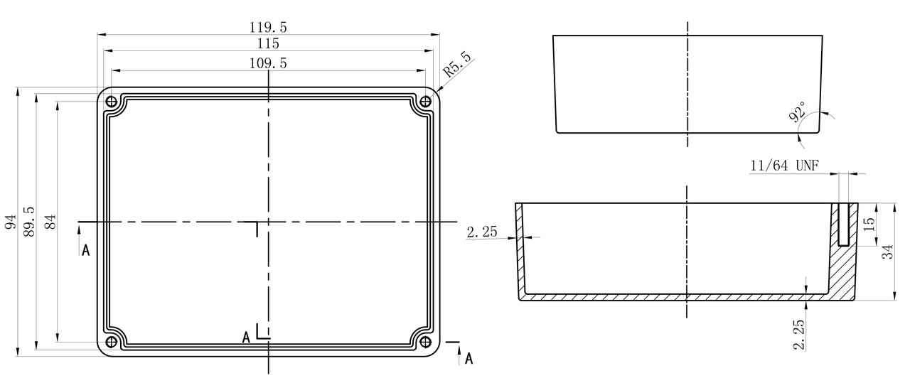1590BB2 Enclosure Project Box | Hammond Replacement