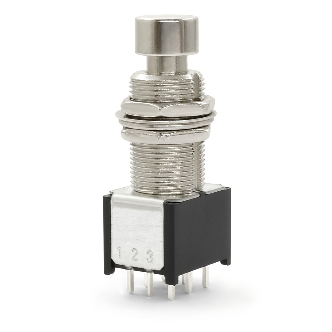 3PDT Latched Foot Switch | Compact Profile with Long Bushing