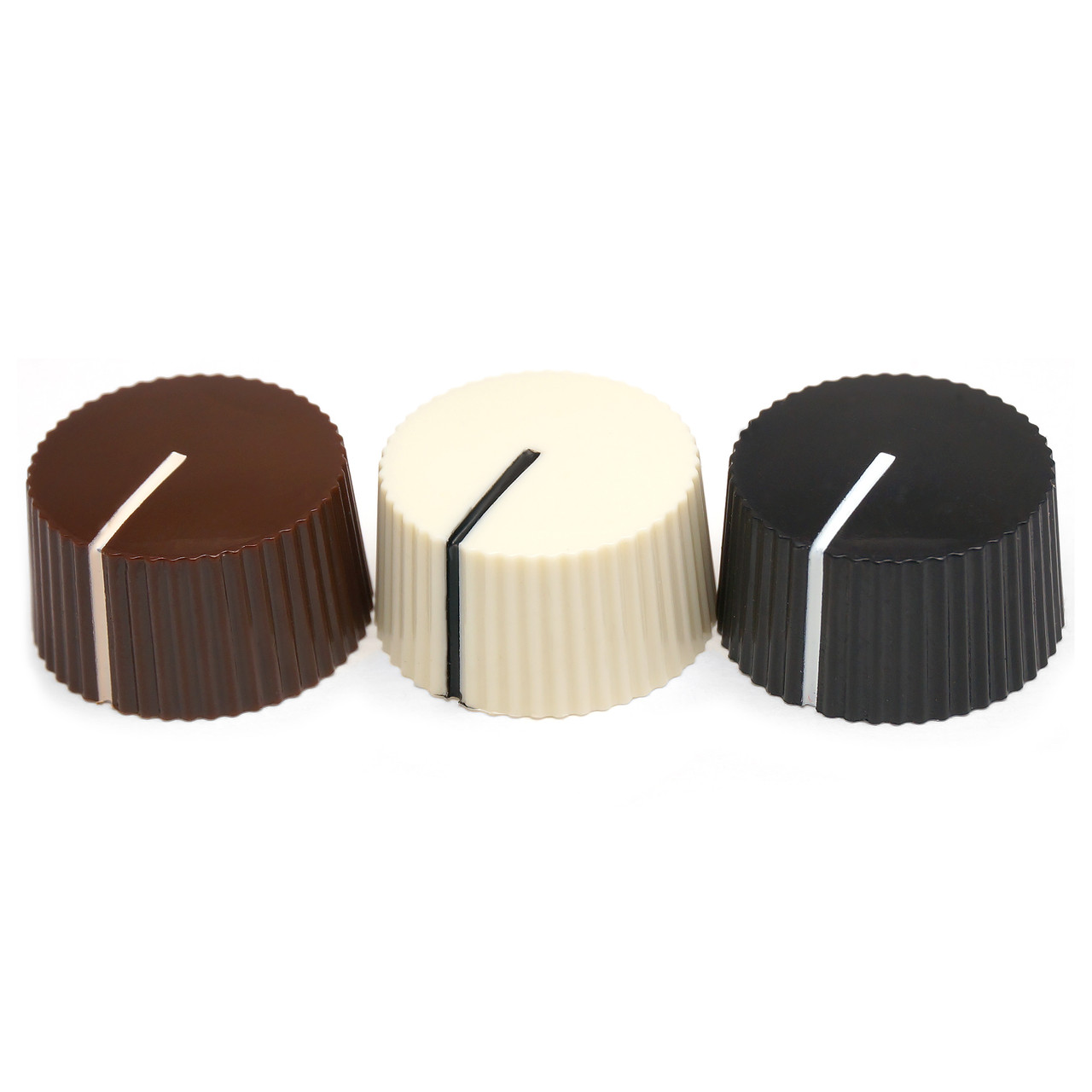 10x Vintage Barrel Style Guitar AMP Round Amplifier Knobs Aged White Set Screw