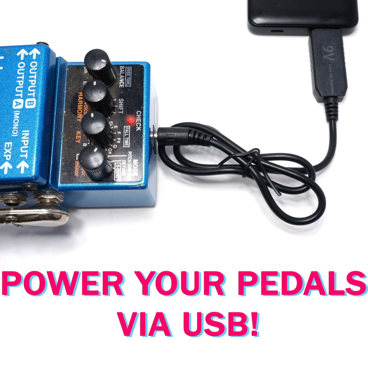 Guitar Pedal Power Cable  USB to 9V DC Power Cable Adapter