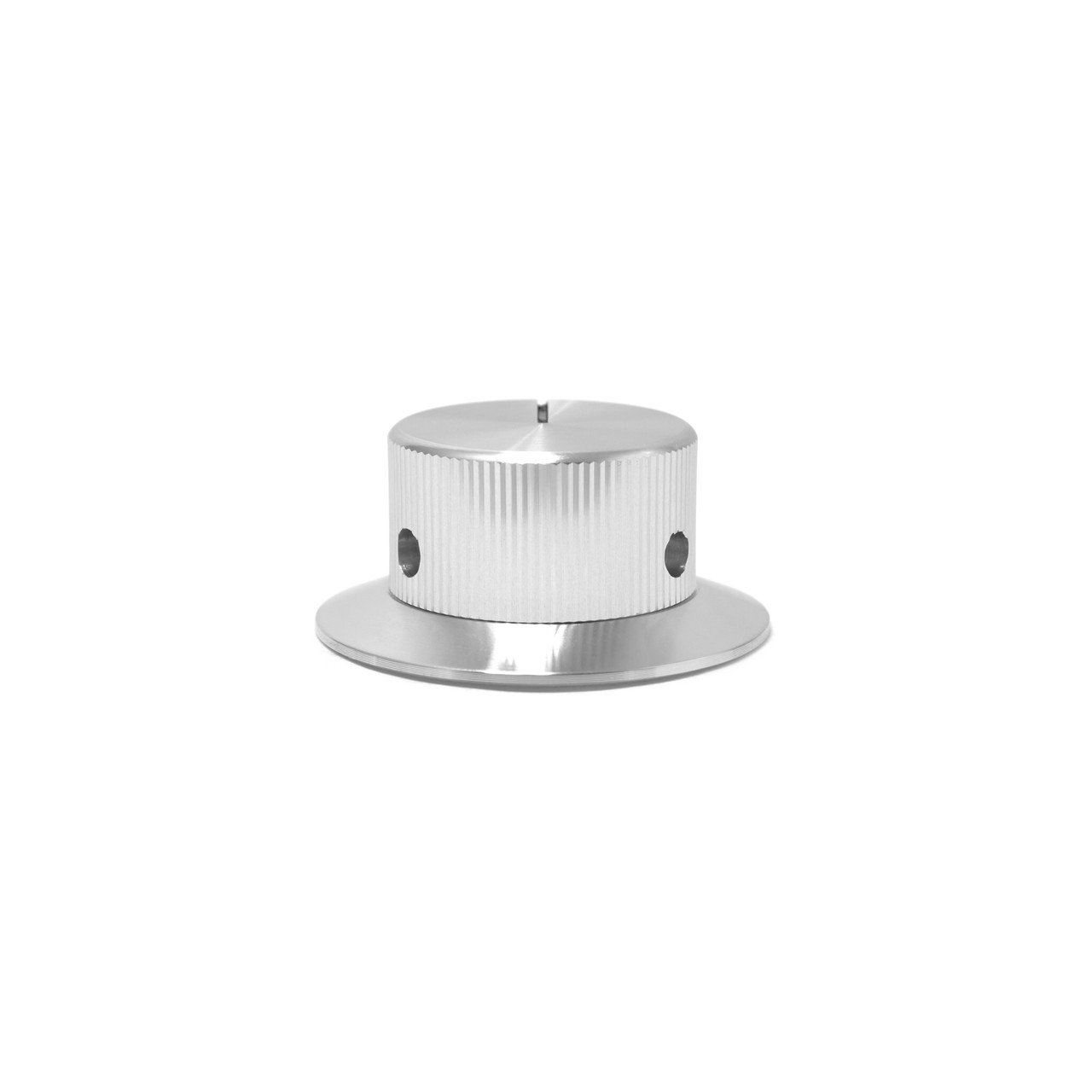 Silver Aluminum Skirt Knob | Pro Audio Control Knob for Gear