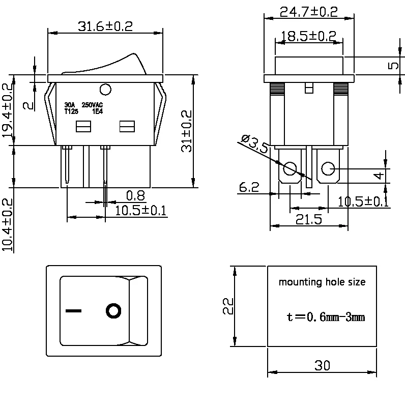 LED Rocker Switch | Illuminated Power Switch