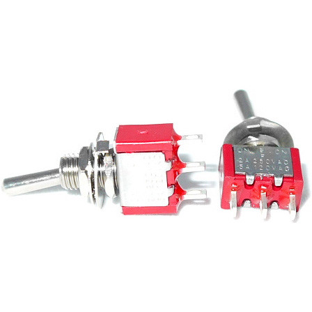 SPDT On Off On Switch - Solder Lug - Long Shaft - Love My Switches