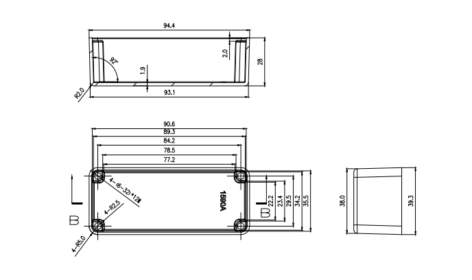 1590A Guitar Pedal Enclosure Easy Drill “CNC Pro”