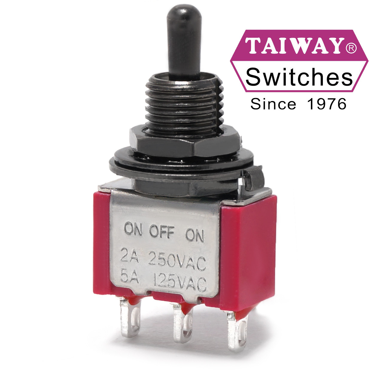 Sub-Miniature Toggle | SPDT On-Off-On Switch With Solder Lug