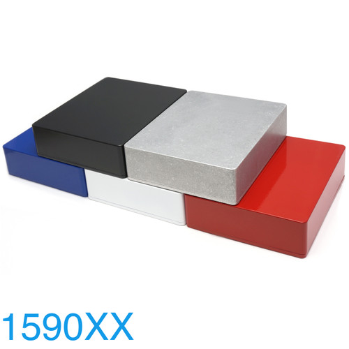 1590XX enclosures offer wide, flat space for creative pedal
