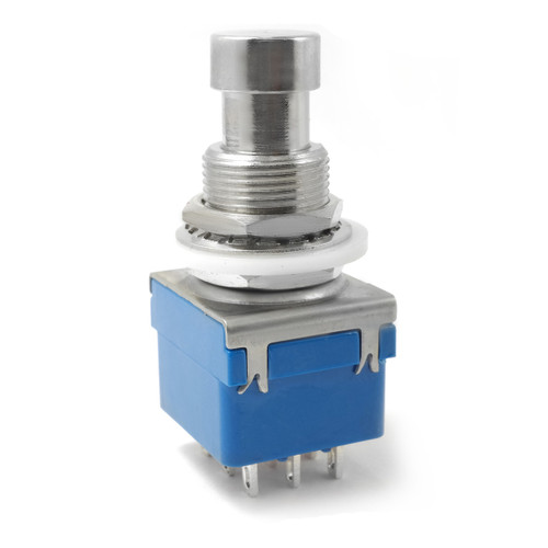 Blue 3PDT stomp box footswitch for diy guitar effects pedals