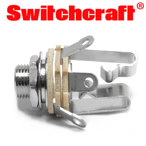 Switchcraft 1/4" stereo jack for guitar and pedal building