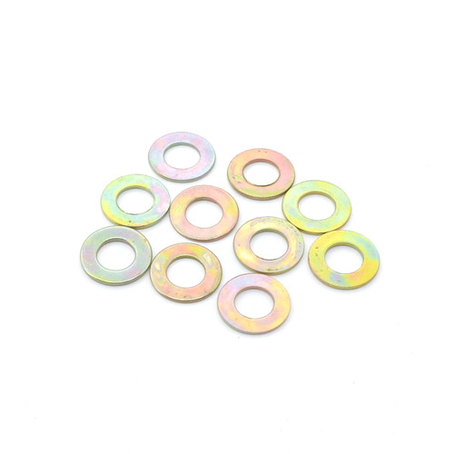 Flat, non-locking toggle washer for mini-sized toggle switches unplated rainbow finish