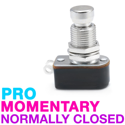 Pro-Grade SPST Momentary Foot Switch - Normally Closed - Soft Touch - Solder Lug