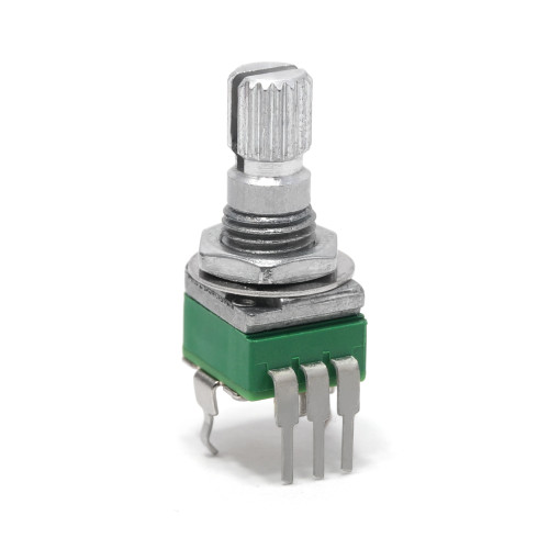 9mm Potentiometers - 18T Knurled Shaft - Vertical PCB Mount