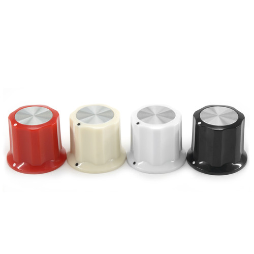 Fluted Mirror Cap Knob with Dot Indicator - all colors Fluted Mirror Cap Knob with Dot Indicator - all colors