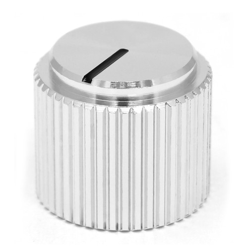 Silver Aluminum Skirt Knob | Pro Audio Control Knob for Gear