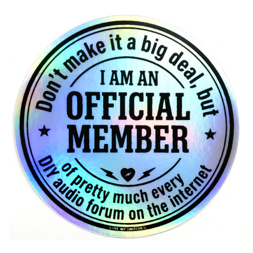 DIY Audio - Official Member Sticker - 3.5" Badge Vinyl 