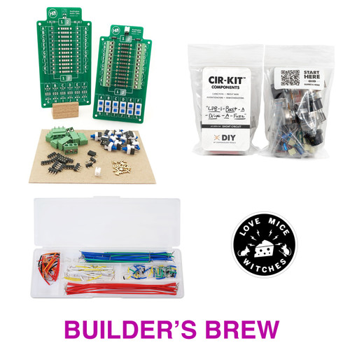 Builder's Brew Potion Pack - Component Selector Kit, Boost-A-Drive-A-Fuzz Cir-Kit, Jumper Wire Kit, and sticker