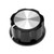 Black Boss Style Knob - 1/4" Smooth Shaft (33mm OD)