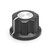 Black Boss Style Knob in Color - 1/4" Smooth Shaft (20mm OD)