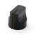 Black skinny pointer knob with gold painted indicator