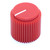 Red Brutalist knob for 1/4" shaft