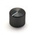 Black aluminum knob with painted indicator - 13 x 15mm knob